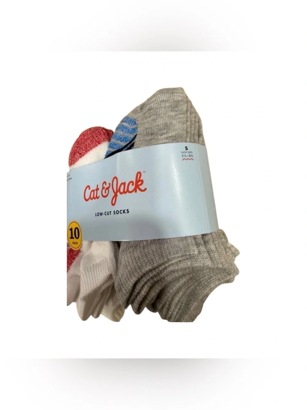 Cat & Jack Low-Cut Socks - 10 Pack Sz S